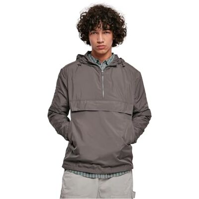 Urban Classics Herr Basic Pull Over-jacka jacka, mörk, XL, Mörkskugga, XL Urban Classics Herr Basic Pull Over-jacka jacka, mörk, XL, Mörkskugga, XL