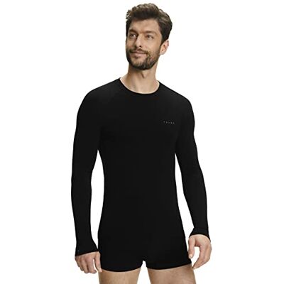 FALKE herr Baslager Ovandel Wool-Tech Light Round Neck M L/s Sh ull funktionsmaterial snabbtorkande 1 del, Svart Black 3000-O, XL FALKE herr Baslager Ovandel Wool-Tech Light Round Neck M L/s Sh ull funktionsmaterial snabbtorkande 1 del, Svart Black 3000-O, XL