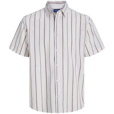 JACK & JONES Jorjoshua Canggu randig skjorta Ss, Antik vit, XXL JACK & JONES Jorjoshua Canggu randig skjorta Ss, Antik vit, XXL