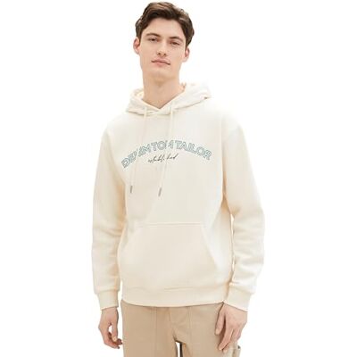 TOM TAILOR Denim Sweatshirt för män, 18592 – vintage beige, S TOM TAILOR Denim Sweatshirt för män, 18592 – vintage beige, S