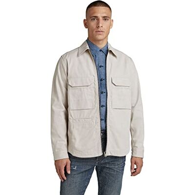 G-STAR RAW Jacka med dragkedja för män, Beige/khaki (Ecru C777-159), XL G-STAR RAW Jacka med dragkedja för män, Beige/khaki (Ecru C777-159), XL