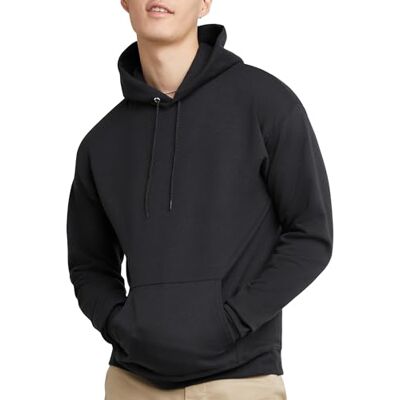 Hanes herrtröja, EcoSmart fleece-huvtröja, bomullsblandning fleece huvtröja, plysch fleece pullover huvtröja, Svart, 5XL Hanes herrtröja, EcoSmart fleece-huvtröja, bomullsblandning fleece huvtröja, plysch fleece pullover huvtröja, Svart, 5XL