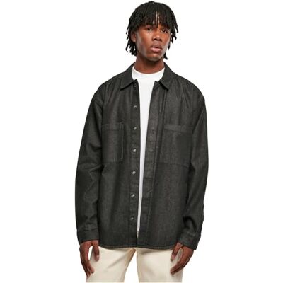 Urban Classics Man Hemd Oversized Denim Pocket Shirt, Realblack Washed, L Urban Classics Man Hemd Oversized Denim Pocket Shirt, Realblack Washed, L
