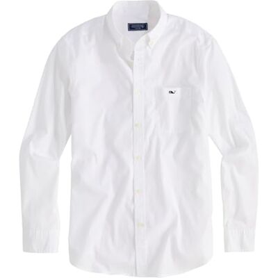 Vineyard Vines mäns strandlinje solid perfekt tvätt poplin skjorta strandlinje solid perfekt tvätt poplin skjorta, Vit keps, L Vineyard Vines mäns strandlinje solid perfekt tvätt poplin skjorta strandlinje solid perfekt tvätt poplin skjorta, Vit keps, L