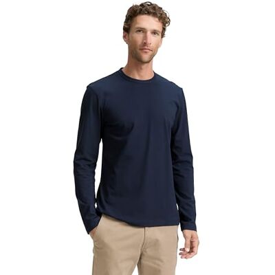 TOM TAILOR Herr 1047811 långärmad t-shirt, 10668-Sky Captain Blue, S, 10668 – himmelsblå kapten, S TOM TAILOR Herr 1047811 långärmad t-shirt, 10668-Sky Captain Blue, S, 10668 – himmelsblå kapten, S