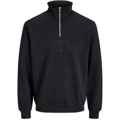 JACK & JONES Jorbleecker varumärke sweat high neck Bf, svart, L JACK & JONES Jorbleecker varumärke sweat high neck Bf, svart, L