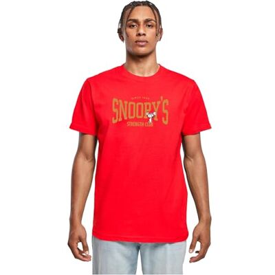 MERCHCODE herr toppar Peanuts – Strength Club T-shirt rund hals, normal passform, bomull 100 percent, M, Cityröd, M MERCHCODE herr toppar Peanuts – Strength Club T-shirt rund hals, normal passform, bomull 100 percent, M, Cityröd, M