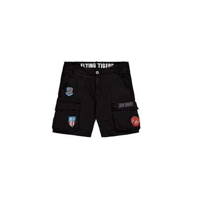 Alpha Industries Flying Tigers Shorts för män, Black, 34 Alpha Industries Flying Tigers Shorts för män, Black, 34