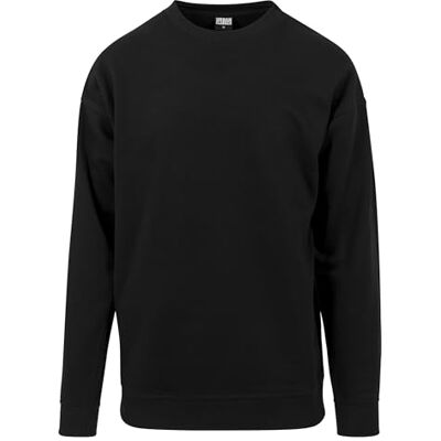 Urban Classics Sweatshirt för män, sweat crewneck, tröja med breda ribbade manschetter för män i många färger, storlekar XS – 5XL, Svart (svart 7), 4XL plus size Urban Classics Sweatshirt för män, sweat crewneck, tröja med breda ribbade manschetter för män i många färger, storlekar XS – 5XL, Svart (svart 7), 4XL plus size