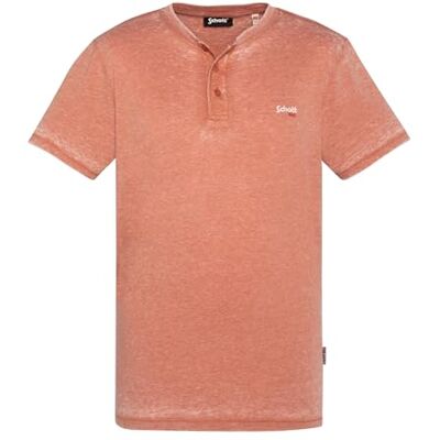 Schott NYC T-shirt tunisisk krage broderi bröst Schott, TSSTRIKER2, kastanj, L Schott NYC T-shirt tunisisk krage broderi bröst Schott, TSSTRIKER2, kastanj, L