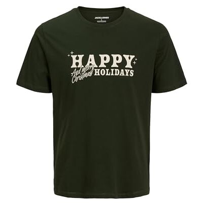 JACK & JONES Jjxmas text Tee Ss Crew Neck, Duffelväska, S JACK & JONES Jjxmas text Tee Ss Crew Neck, Duffelväska, S
