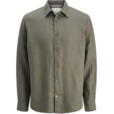 JACK & JONES Jprcclawrence Linne L/S Shirt Sn, Teblad, L JACK & JONES Jprcclawrence Linne L/S Shirt Sn, Teblad, L