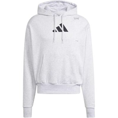 adidas Unisex Vuxen All-Gym Category Pump Cover Hoodie, light grey heather, S adidas Unisex Vuxen All-Gym Category Pump Cover Hoodie, light grey heather, S