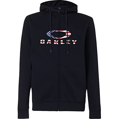 Oakley Herr Bark hel dragkedja huvtröja 2.0, svart/amerikansk flagga, XS Oakley Herr Bark hel dragkedja huvtröja 2.0, svart/amerikansk flagga, XS