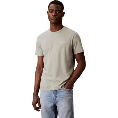 Calvin Herr Ss Micro Logo Crewneck Tee LV04LC255G, Beige, XXS Calvin Herr Ss Micro Logo Crewneck Tee LV04LC255G, Beige, XXS