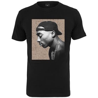 Tee herr tupac cracked backround te, svart, XL Tee herr tupac cracked backround te, svart, XL