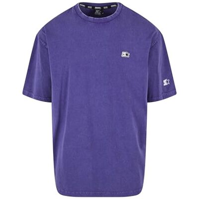 Starter Black Label Startare t-shirt för män starter Essential oversize Acid Tee, avslappnad t-shirt för män, överdimensionerad passform, Lila acid tvättad, S Starter Black Label Startare t-shirt för män starter Essential oversize Acid Tee, avslappnad t-shirt för män, överdimensionerad passform, Lila acid tvättad, S