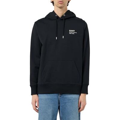 GANT SCRIPT Graphic Sweat Hoodie, svart, XXL GANT SCRIPT Graphic Sweat Hoodie, svart, XXL