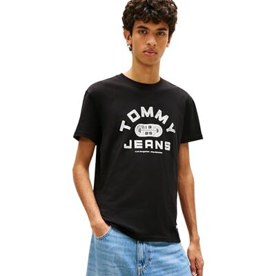 Tommy Jeans herr TJM Reg Tj Gym Ss Tee Ext DM0DM22551 S/S t-shirt, svart (svart), S Tommy Jeans herr TJM Reg Tj Gym Ss Tee Ext DM0DM22551 S/S t-shirt, svart (svart), S