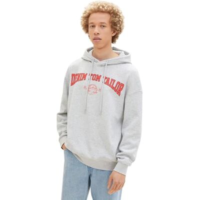 TOM TAILOR Denim Sweatshirt för män, 15398 – ljussten grå melerad, M TOM TAILOR Denim Sweatshirt för män, 15398 – ljussten grå melerad, M