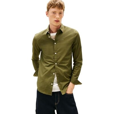 Tommy Jeans herr TJM original stretch skjorta DM0DM04405 L/S skjorta, grön (mörkgrönska), XXL, Grön (mörkgrönska), XXL Tommy Jeans herr TJM original stretch skjorta DM0DM04405 L/S skjorta, grön (mörkgrönska), XXL, Grön (mörkgrönska), XXL