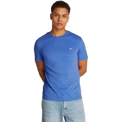 Tommy Jeans herr TJM XSLIM JASPE 2.0 TEE EXT S/S t-shirt, blå, XXL, Blå (Tempo Blue Htr), XXL Tommy Jeans herr TJM XSLIM JASPE 2.0 TEE EXT S/S t-shirt, blå, XXL, Blå (Tempo Blue Htr), XXL