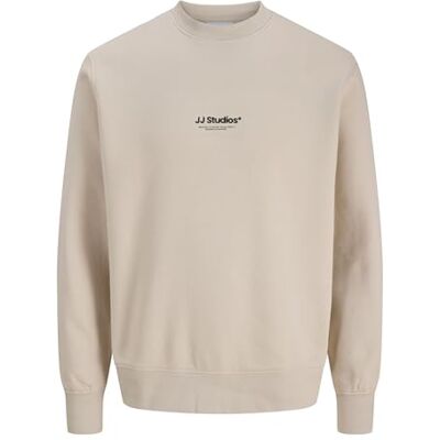 JACK & JONES Jjesoho Sweat Crew Neck Noos, Moonbeam, L JACK & JONES Jjesoho Sweat Crew Neck Noos, Moonbeam, L