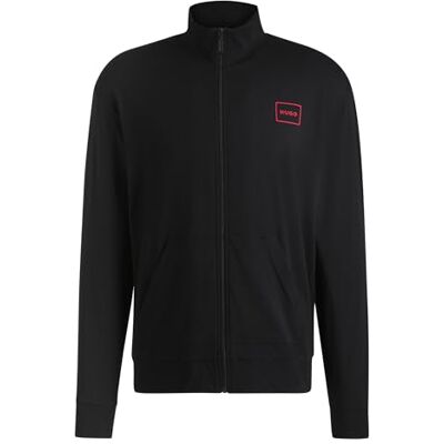HUGO Laze Zip Jacket Loungewear House_Jacka, Black1, L för män, svart 1, L HUGO Laze Zip Jacket Loungewear House_Jacka, Black1, L för män, svart 1, L