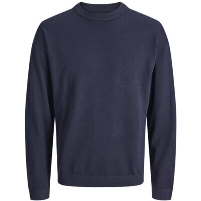 JACK & JONES Jjcole stickad crew neck, marinblå blazer, S JACK & JONES Jjcole stickad crew neck, marinblå blazer, S