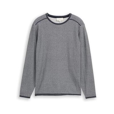 TOM TAILOR herrtröja, 39199 – Offwhite Navy Stripe, XXL TOM TAILOR herrtröja, 39199 – Offwhite Navy Stripe, XXL