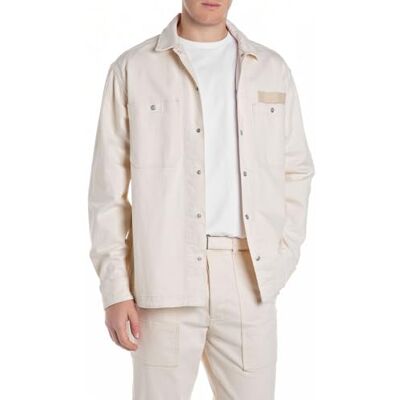 Replay jeansskjorta för män, 200 Ecrù, L Replay jeansskjorta för män, 200 Ecrù, L