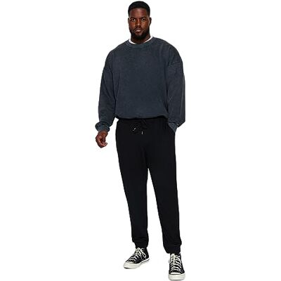 Trendyol Man TMNAW24AJ0003 Plus Size Träningsbyxor, Svart, 4XL, Svart, 4XL Trendyol Man TMNAW24AJ0003 Plus Size Träningsbyxor, Svart, 4XL, Svart, 4XL