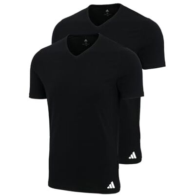 adidas Herrunderkläder V-ringad tröja (2 st) – aktiv flex bomull, Black_4am017, M adidas Herrunderkläder V-ringad tröja (2 st) – aktiv flex bomull, Black_4am017, M