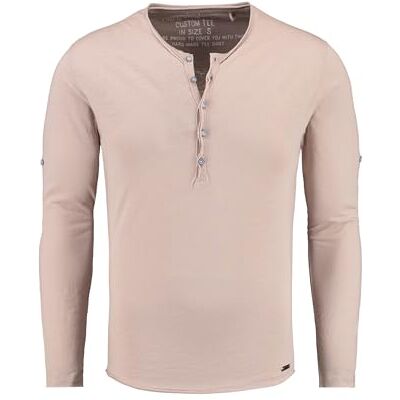 KEY LARGO Ginger Button T-shirt för män, Sand (1005), L KEY LARGO Ginger Button T-shirt för män, Sand (1005), L