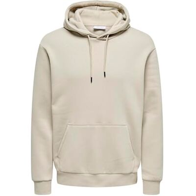 Only & Sons Herr Onsceres 22018685 Huvtröja, Silver Lining, XS Only & Sons Herr Onsceres 22018685 Huvtröja, Silver Lining, XS