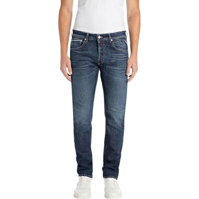 Replay Herrar Grover Original Jeans, 007 mörkblå, 27W / 32L Replay Herrar Grover Original Jeans, 007 mörkblå, 27W / 32L