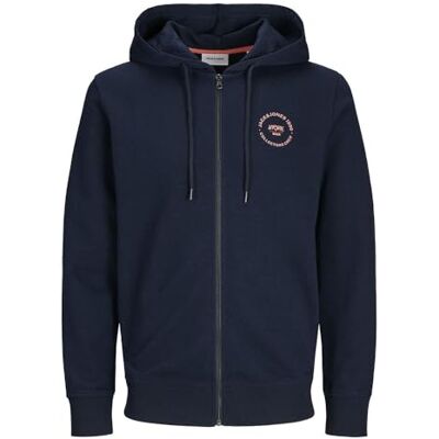 JACK & JONES JJSIMON Sweat Zip Hood, Sky Captain, S JACK & JONES JJSIMON Sweat Zip Hood, Sky Captain, S