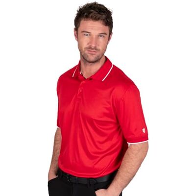 Island Green herr Igts1899 mäns ryggoke detalj stretch snabbtorkande prestanda golf polo skjorta golf pikétröja (paket med 1) Island Green herr Igts1899 mäns ryggoke detalj stretch snabbtorkande prestanda golf polo skjorta golf pikétröja (paket med 1)