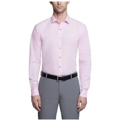 Kenneth Cole Unlisted Herrskjorta, smal passform, enfärgad, Rosa, 16"-16.5" Neck 36"-37" Sleeve Kenneth Cole Unlisted Herrskjorta, smal passform, enfärgad, Rosa, 16"-16.5" Neck 36"-37" Sleeve