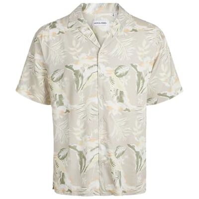 JACK & JONES JJJEFF FLORAL AOP Resort Shirt SS, Porslin, M JACK & JONES JJJEFF FLORAL AOP Resort Shirt SS, Porslin, M