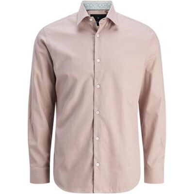 JACK & JONES Jprblabarnes detalj Dobby L/S skjorta Sn, Adobe Rose, S JACK & JONES Jprblabarnes detalj Dobby L/S skjorta Sn, Adobe Rose, S