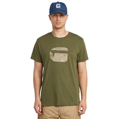 G-STAR RAW G-STAR Herr Finger Print Burger R T T-shirt, Grön (Shadow Olive D26041-c506-b230), XS G-STAR RAW G-STAR Herr Finger Print Burger R T T-shirt, Grön (Shadow Olive D26041-c506-b230), XS