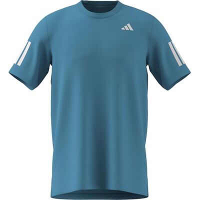 adidas Mezczyzni CLUB TENNIS CLIMACOOL 3-STRIPES T-SHIRT, signal cyan, S adidas Mezczyzni CLUB TENNIS CLIMACOOL 3-STRIPES T-SHIRT, signal cyan, S