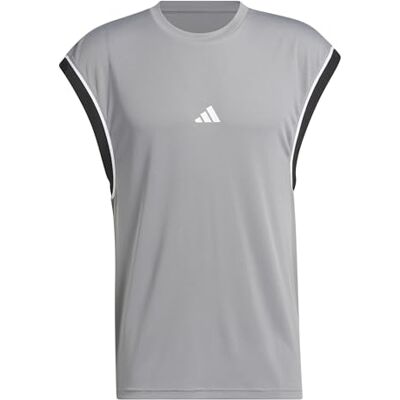 adidas herr Basketball All World Sleeveless Tank Shirt, grey three/black, M adidas herr Basketball All World Sleeveless Tank Shirt, grey three/black, M