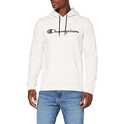 Champion Klassisk logo huvtröja för män, Mörkvit, XXL Champion Klassisk logo huvtröja för män, Mörkvit, XXL