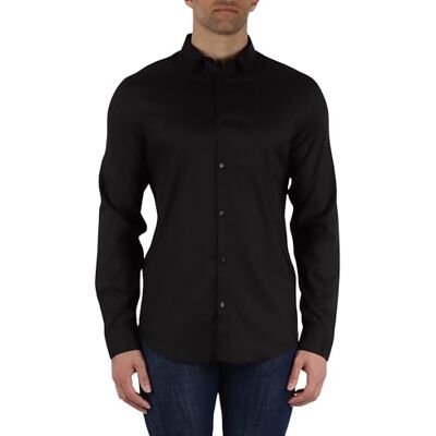 Giorgio Armani herr Long Sleeve Ultra Stretch Lyocell Button Down Shirt. Slim Fit. Tröja Giorgio Armani herr Long Sleeve Ultra Stretch Lyocell Button Down Shirt. Slim Fit. Tröja