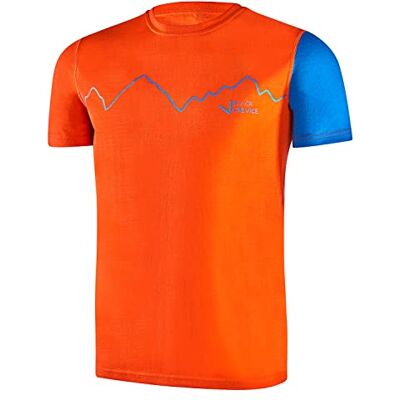 Black Crevice Merino T-shirt för män I högkvalitativ merinotröja I herr-t-shirt av 70% merinoull & 30% PES I temperaturreglerande t-shirt män I Mulesingfri skjorta för män, Orange/blå, S Black Crevice Merino T-shirt för män I högkvalitativ merinotröja I herr-t-shirt av 70% merinoull & 30% PES I temperaturreglerande t-shirt män I Mulesingfri skjorta för män, Orange/blå, S