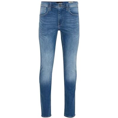 b BLEND Blend BHJet herrjeans byxor med fickor bältesöglor stretch bomullsblandning smal passform, Denim Middle Blue (76201), 36W / 32L b BLEND Blend BHJet herrjeans byxor med fickor bältesöglor stretch bomullsblandning smal passform, Denim Middle Blue (76201), 36W / 32L