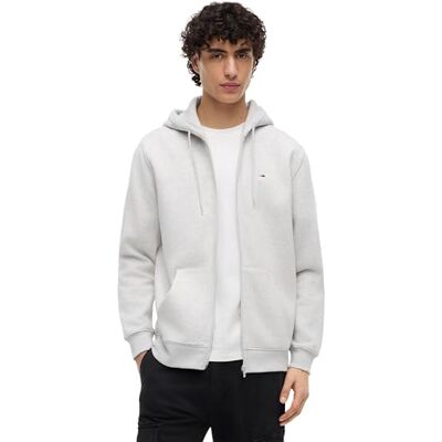 Tommy Jeans herr TJM REG S FLAG ZIP THRU DM0DM20743PJ4007 dragkedja genom huvtröja, grå (silvergrå ljung), XXXL, Grå (silvergrå ljung), 3XL stor Tommy Jeans herr TJM REG S FLAG ZIP THRU DM0DM20743PJ4007 dragkedja genom huvtröja, grå (silvergrå ljung), XXXL, Grå (silvergrå ljung), 3XL stor