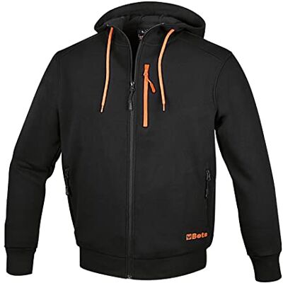 Beta 7665N Work Sweatshirt med lång dragkedja och med huva för män eller Unisex, Flera fickor sammansatt 60% Bomull, 40% Polyester, 280 G, med fast huva med runda justeringsnyckelband, Svart, XXL Beta 7665N Work Sweatshirt med lång dragkedja och med huva för män eller Unisex, Flera fickor sammansatt 60% Bomull, 40% Polyester, 280 G, med fast huva med runda justeringsnyckelband, Svart, XXL